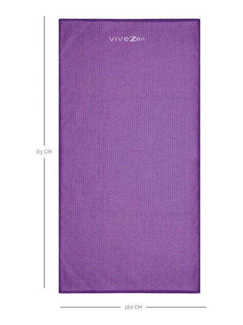 Serviette de yoga 63 x 180 cm antidérapante - Violet - Vivezen - Kiabi Serviette de yoga 63 x 180 cm antidérapante - Violet - Vivezen - Kiabi