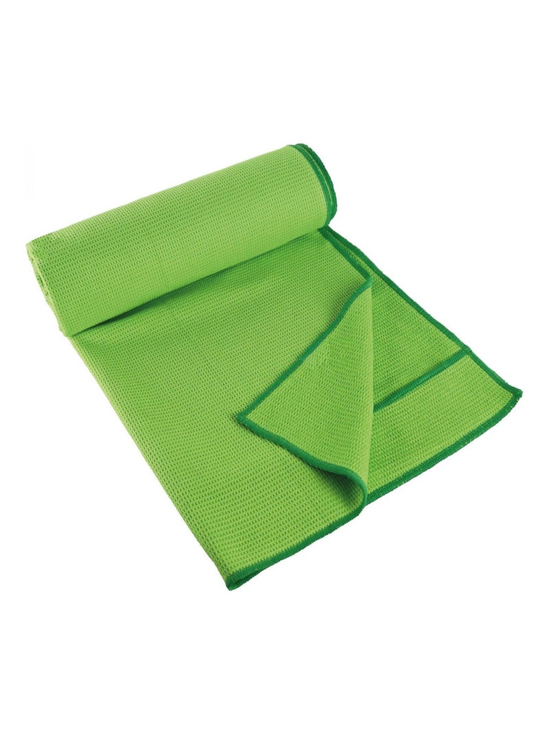 Serviette de yoga 63 x 180 cm antidérapante - Vivezen Vert - Kiabi