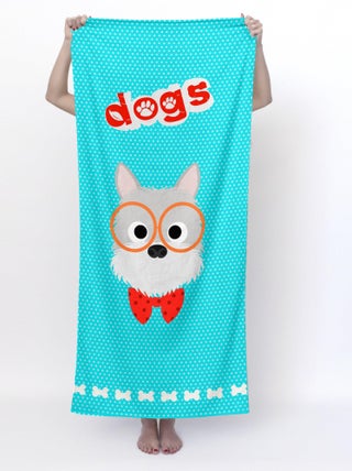 Serviette Dogs "Happyfriday"