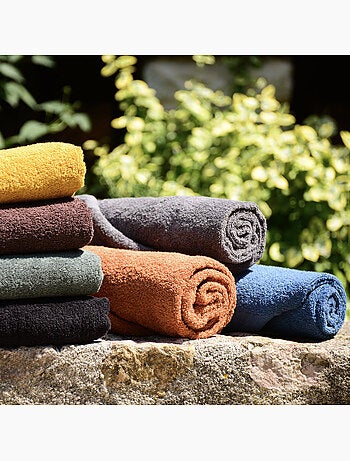 Serviette, Drap de bain en coton 500 gr/m2 LAGUNE par Soleil d'ocre