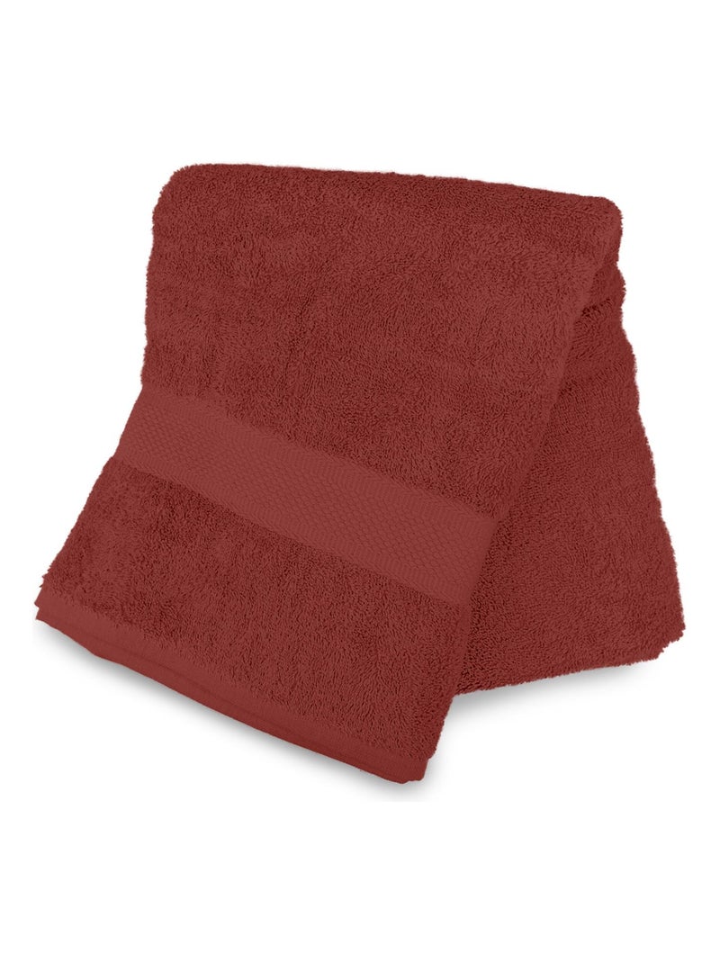 Serviette, Drap de bain en coton 500 gr/m2 LAGUNE par Soleil d'ocre Rouge - Kiabi