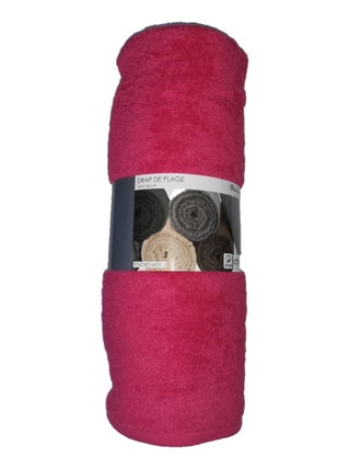 Serviette drap de plage bouclette uni maxi
