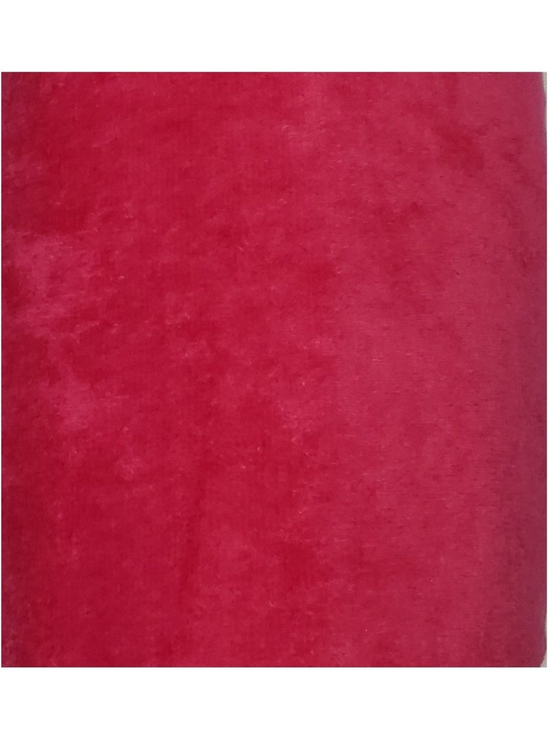 Serviette drap de plage velours 100 x 180 cm uni rose Rose - Kiabi