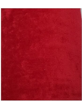 Serviette drap de plage velours 100 x 180 cm uni rouge