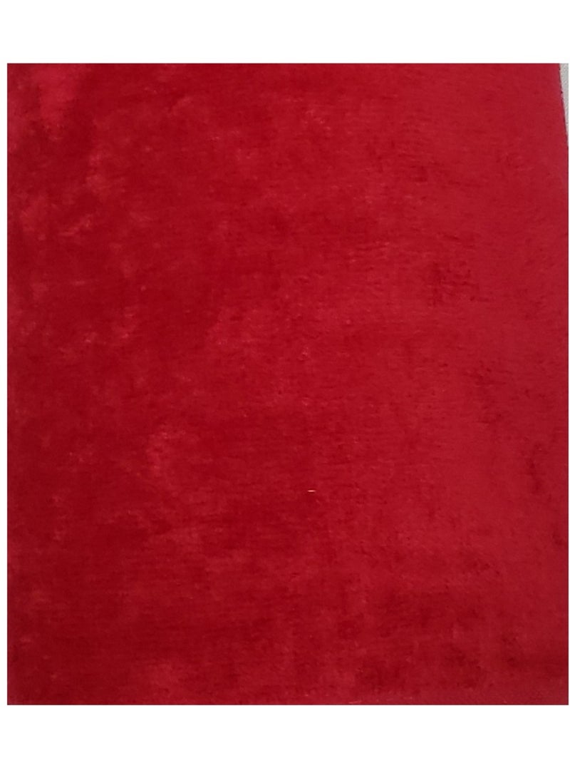 Serviette drap de plage velours 100 x 180 cm uni rouge Rouge - Kiabi