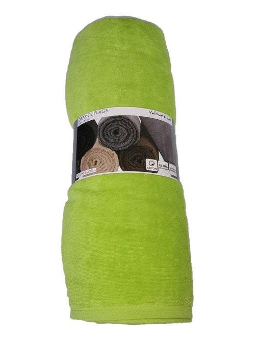 Serviette drap de plage velours uni maxi - Kiabi