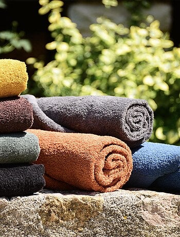 Serviette en coton 500 gr/m2 LAGUNE par Soleil d'ocre