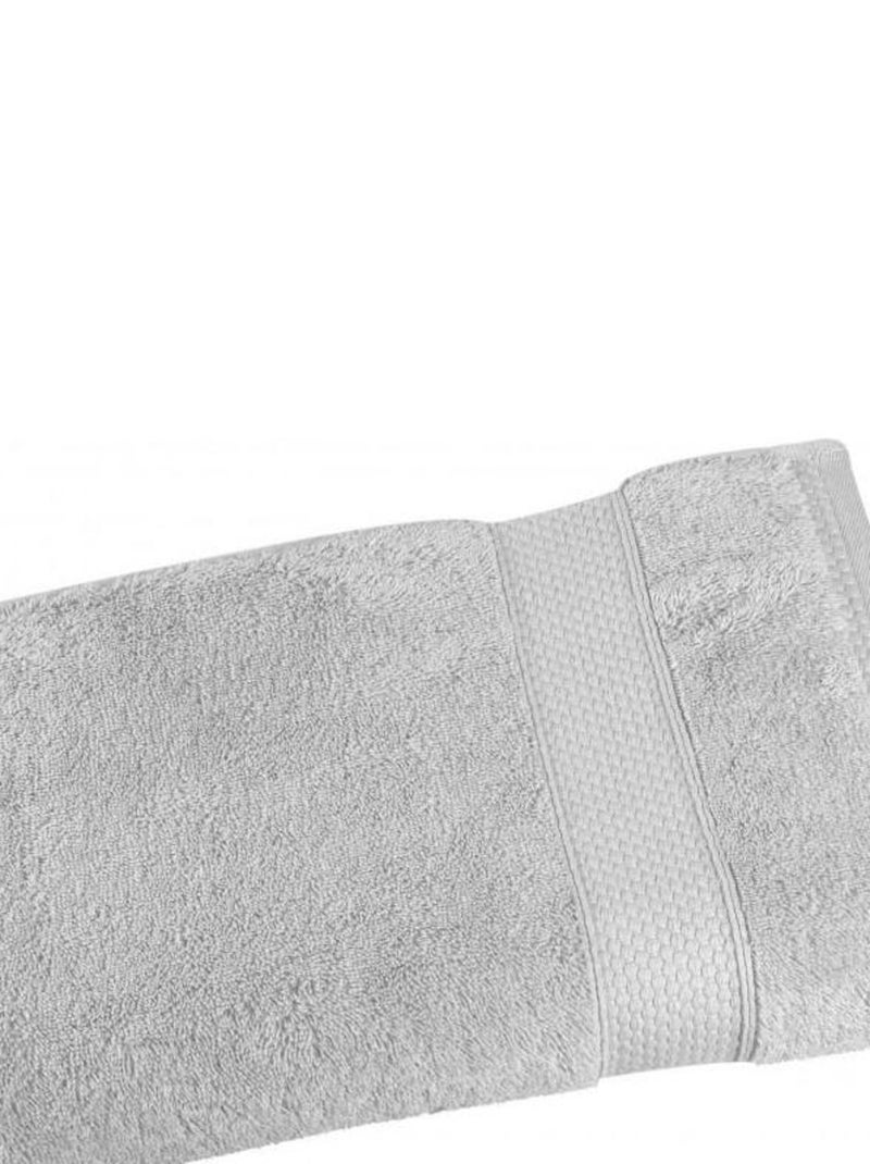 Serviette éponge Naîa 50 x 90 cm / 550 gr/m² Vent du sud - Perle - Serviette de toilette 50 x 90 cm Gris clair - Kiabi