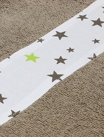 Serviette et 2 gants de toilette en coton éponge ÉTOILE