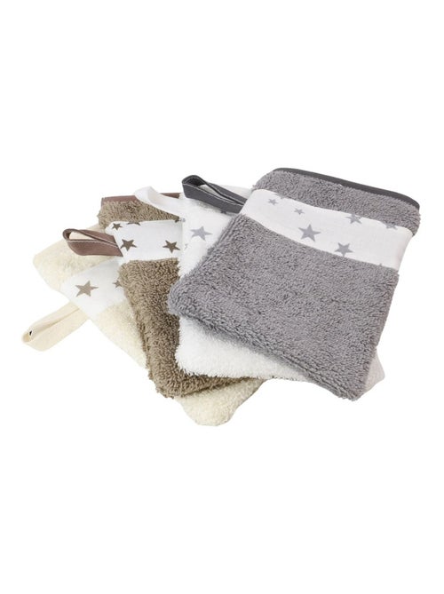 Serviette et 2 gants de toilette en coton éponge ÉTOILE - Kiabi