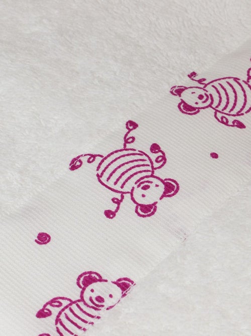 Serviette et 2 gants de toilette en coton éponge TOURNICOQUIN - Kiabi