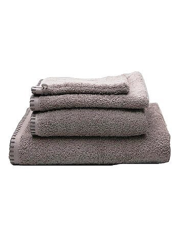 Serviette Grand Hotel surpiqure noire