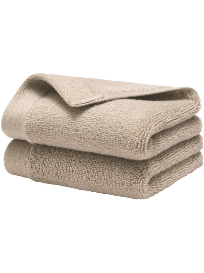 Serviette invité - coton pur - 100% coton Beige - Kiabi