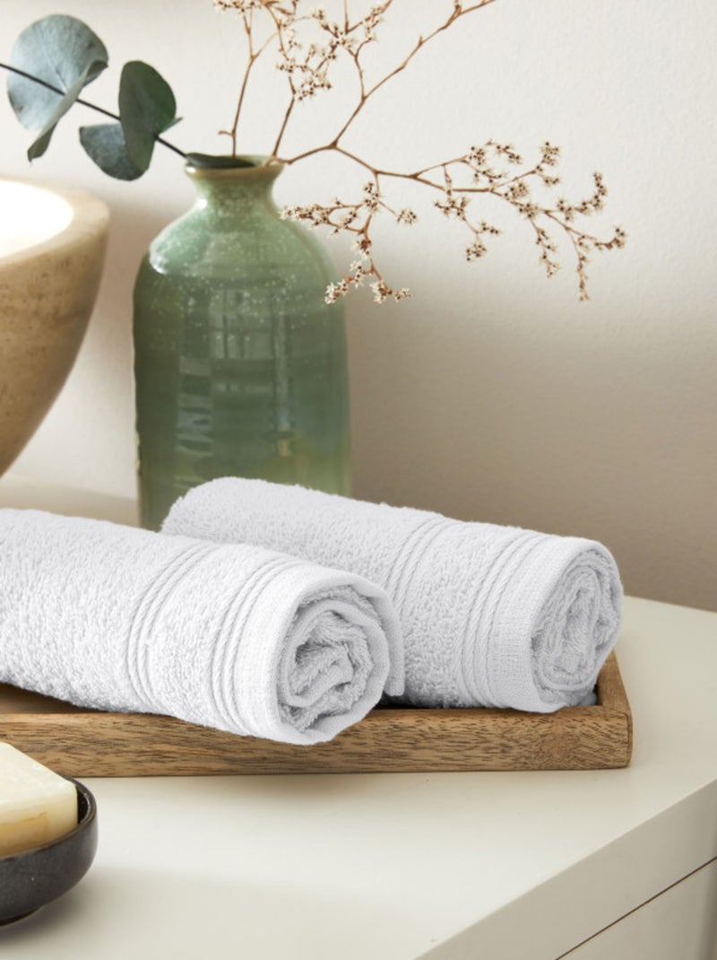 Serviette invité - Coton Pur - 100% Coton Blanc - Kiabi