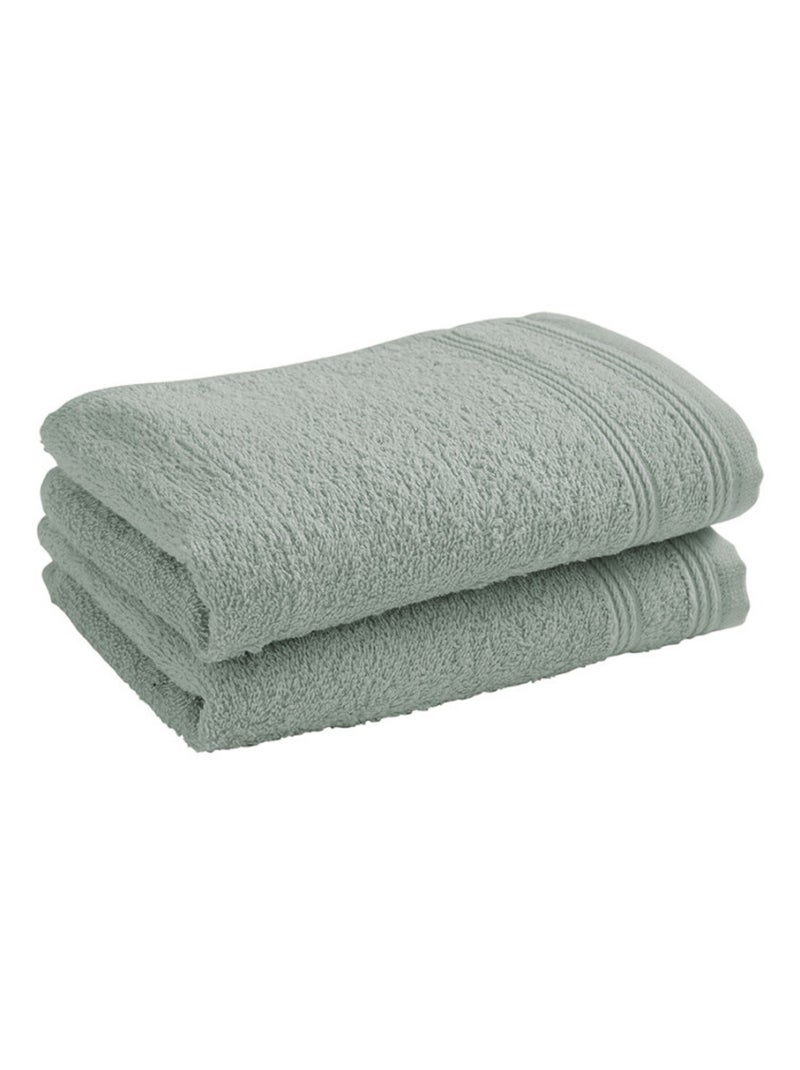 Serviette invité - Coton Pur - 100% Coton Bleu céladon - Kiabi