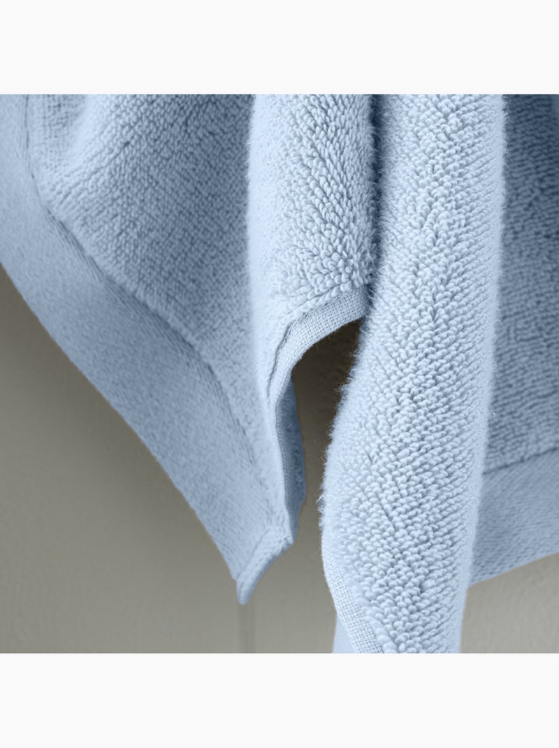 Serviette invité - coton pur - 100% coton Bleu clair - Kiabi