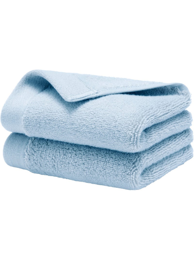 Serviette invité - coton pur - 100% coton Bleu clair - Kiabi