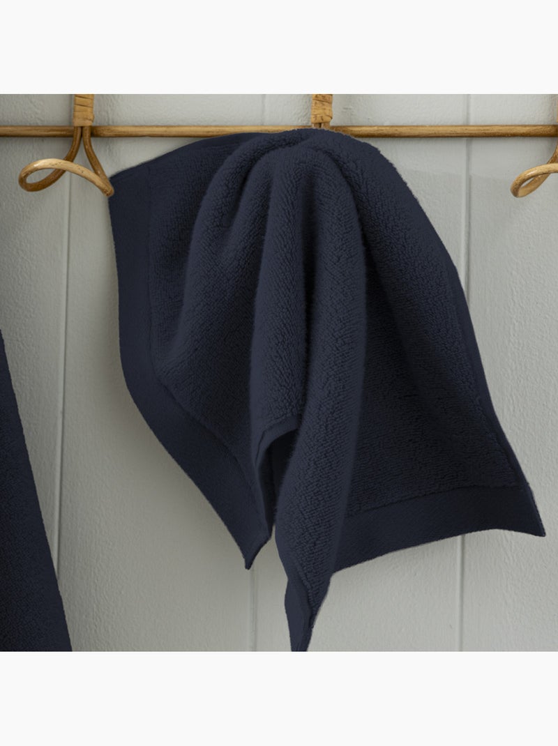 Serviette invité - coton pur - 100% coton Bleu foncé - Kiabi