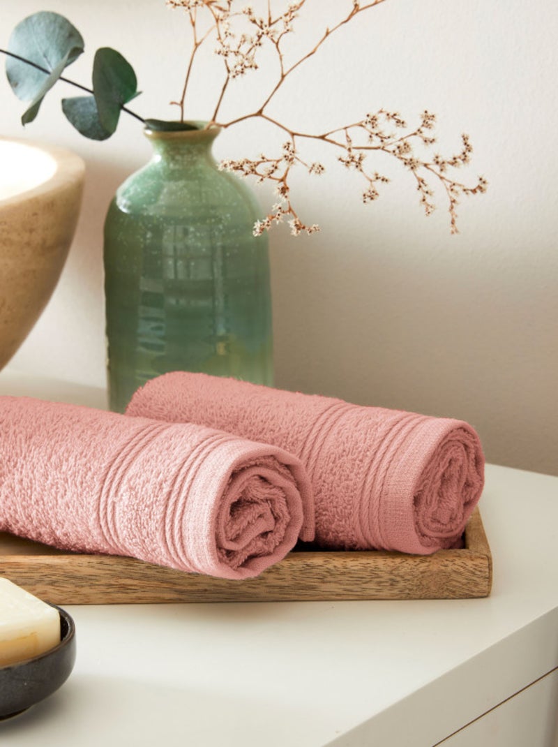 Serviette invité - Coton Pur - 100% Coton Blush - Kiabi