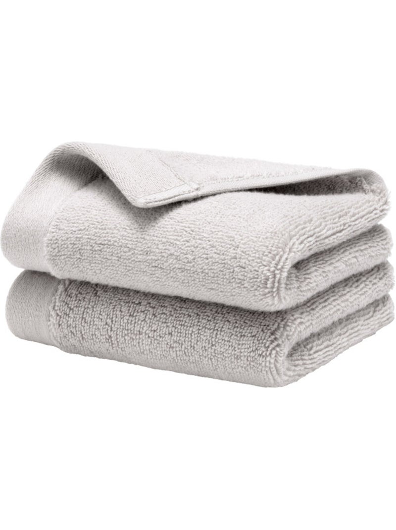 Serviette invité - coton pur - 100% coton Gris clair - Kiabi