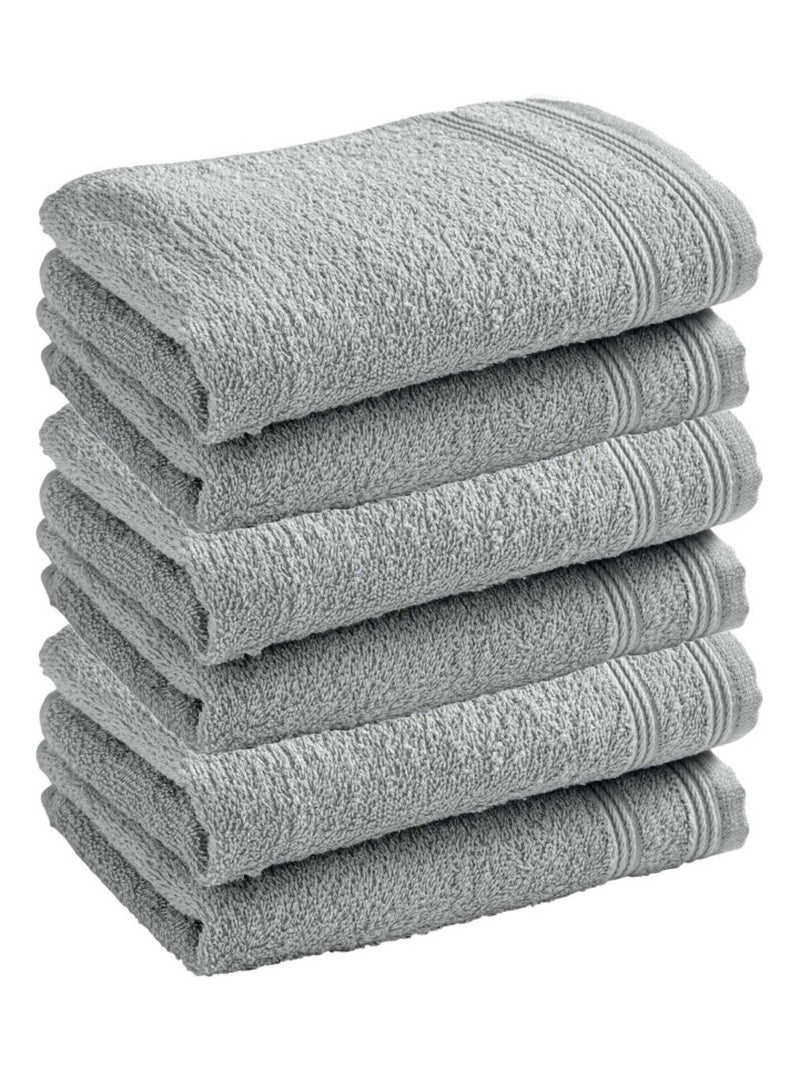 Serviette invité - Coton Pur - 100% Coton Gris perle - Kiabi