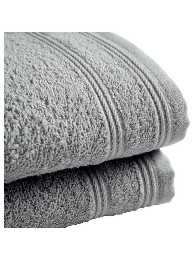 Serviette invité - Coton Pur - 100% Coton Gris perle - Kiabi