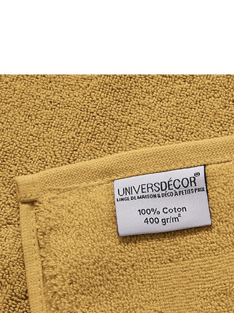 Serviette invité - Coton Pur - 100% Coton Jaune - Kiabi