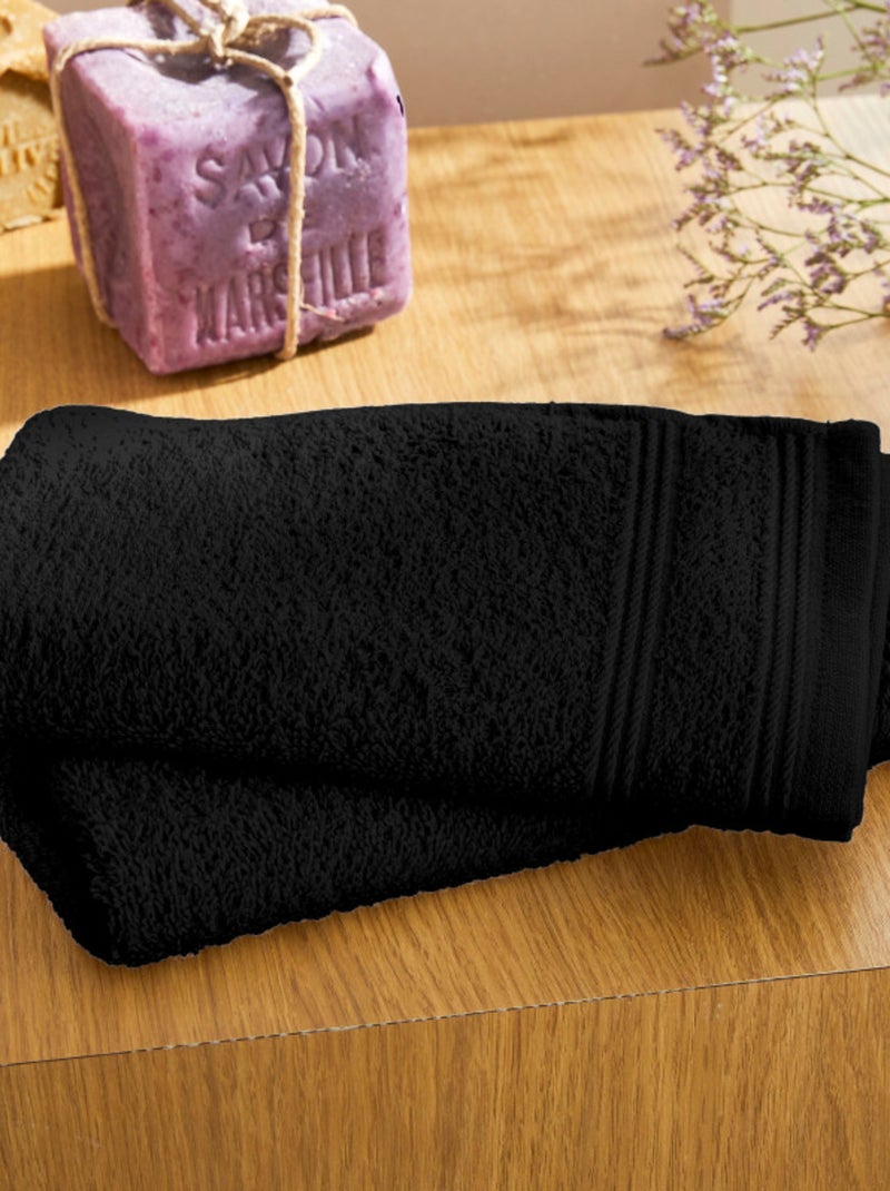 Serviette invité - Coton Pur - 100% Coton Marron foncé - Kiabi
