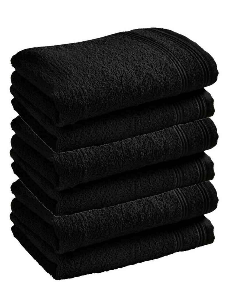 Serviette invité - Coton Pur - 100% Coton Marron foncé - Kiabi