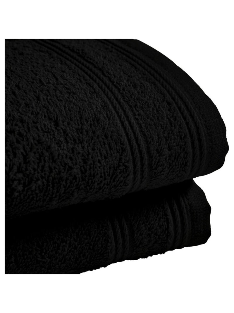 Serviette invité - Coton Pur - 100% Coton Marron foncé - Kiabi