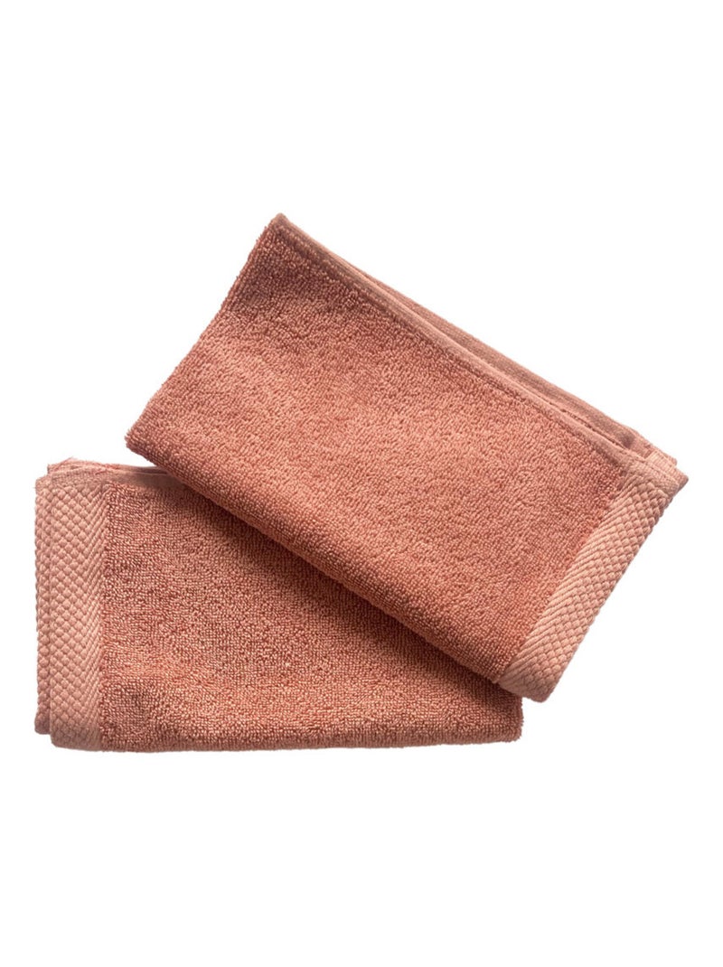 Serviette invité - Coton Pur - 100% Coton peigné longues fibres Blush - Kiabi