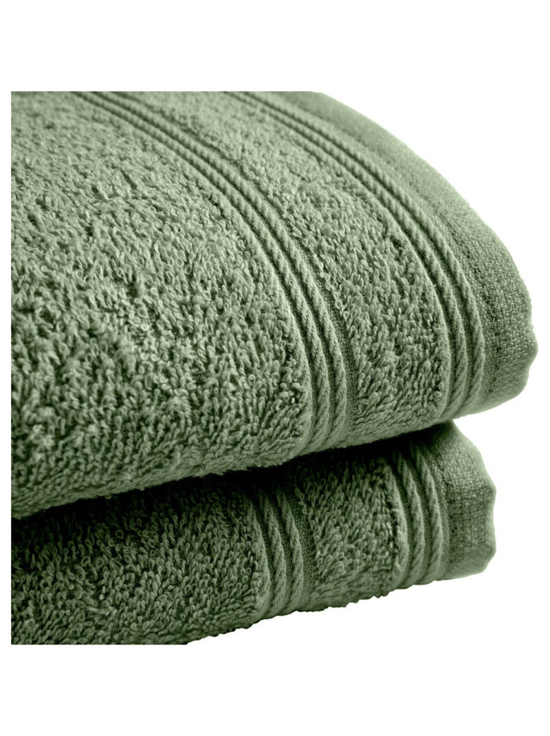 Serviette invité - Coton Pur - 100% Coton Vert chèvrefeuille - Kiabi