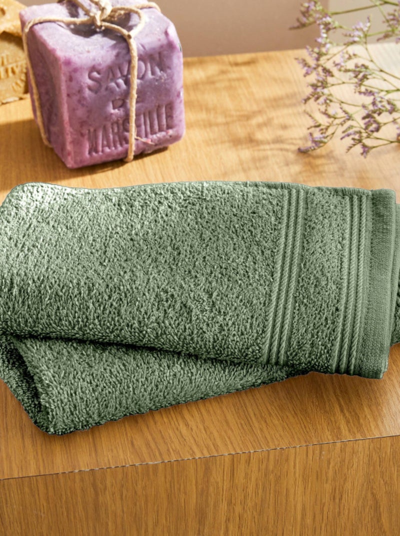 Serviette invité - Coton Pur - 100% Coton Vert chèvrefeuille - Kiabi