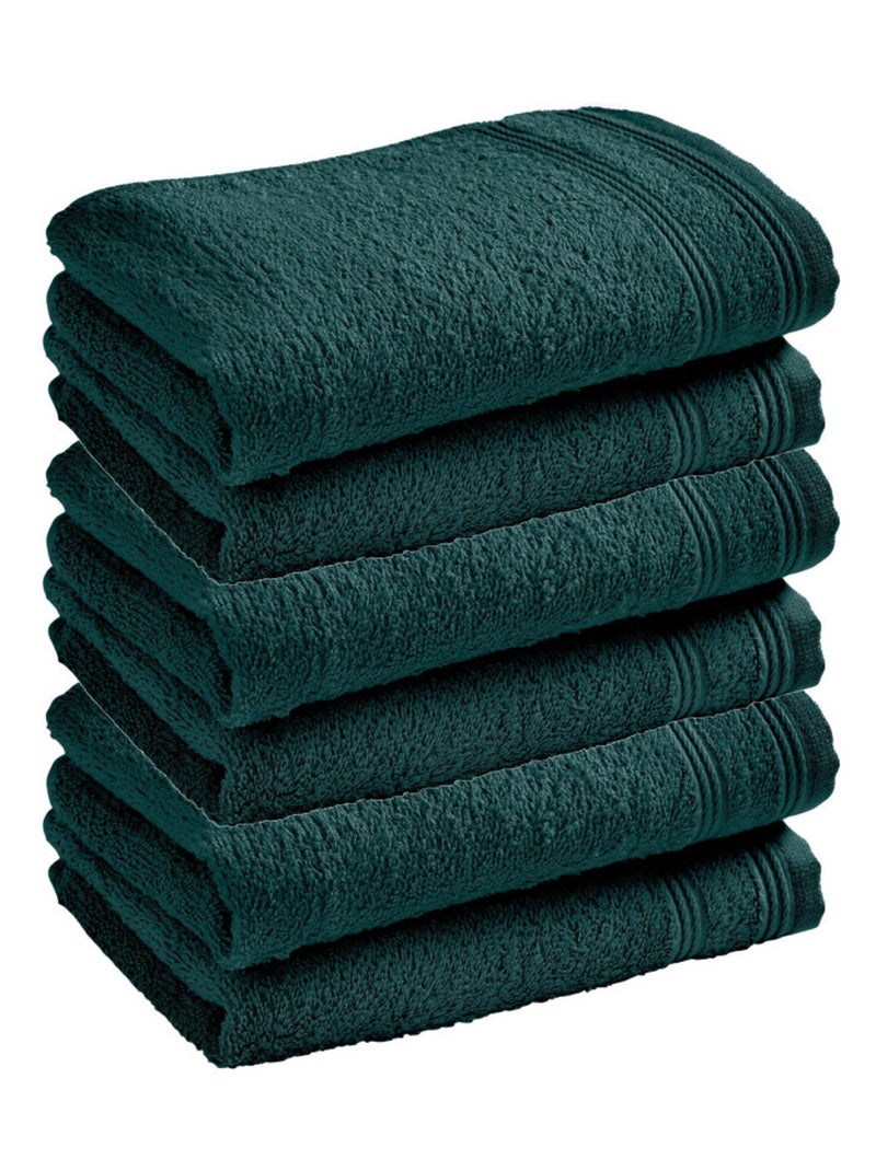 Serviette invité - Coton Pur - 100% Coton Vert émeraude - Kiabi