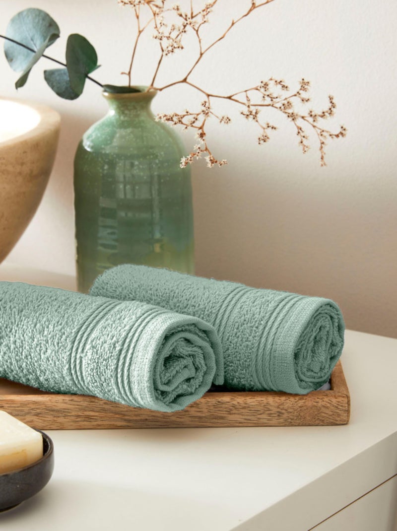 Serviette invité - Coton Pur - 100% Coton Vert menthe - Kiabi