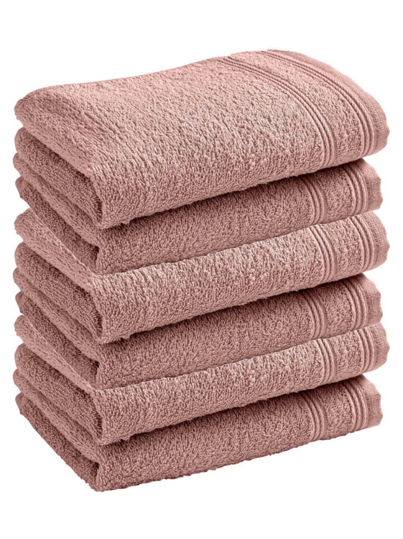 Serviette invité - Coton Pur - 100% Coton Vieux rose - Kiabi