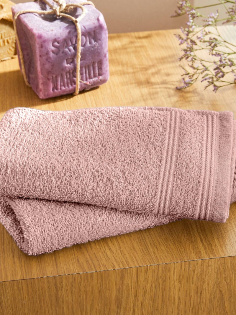 Serviette invité - Coton Pur - 100% Coton Vieux rose - Kiabi