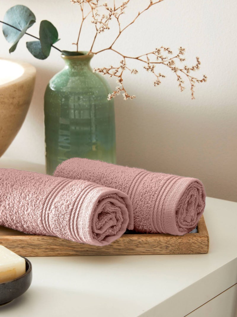 Serviette invité - Coton Pur - 100% Coton Vieux rose - Kiabi