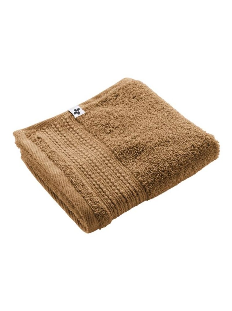 Serviette invité - L'effet papillon - 100% Coton Bio Camel - Kiabi