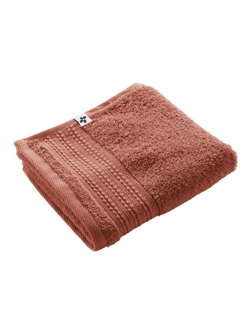 Serviette invité - L'effet papillon - 100% Coton Bio Terracotta - Kiabi
