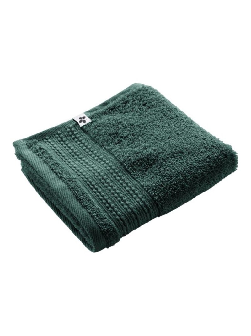 Serviette invité - L'effet papillon - 100% Coton Bio Vert émeraude - Kiabi