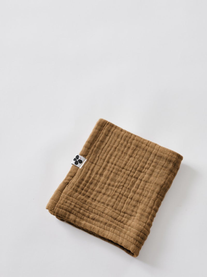 Serviette invité - L'effet papillon - Gaze De Coton Camel - Kiabi