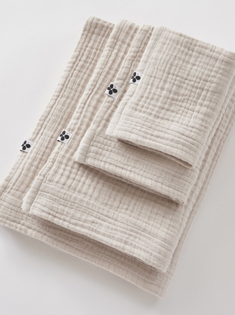 Serviette invité - L'effet papillon - Gaze De Coton Gris taupe - Kiabi