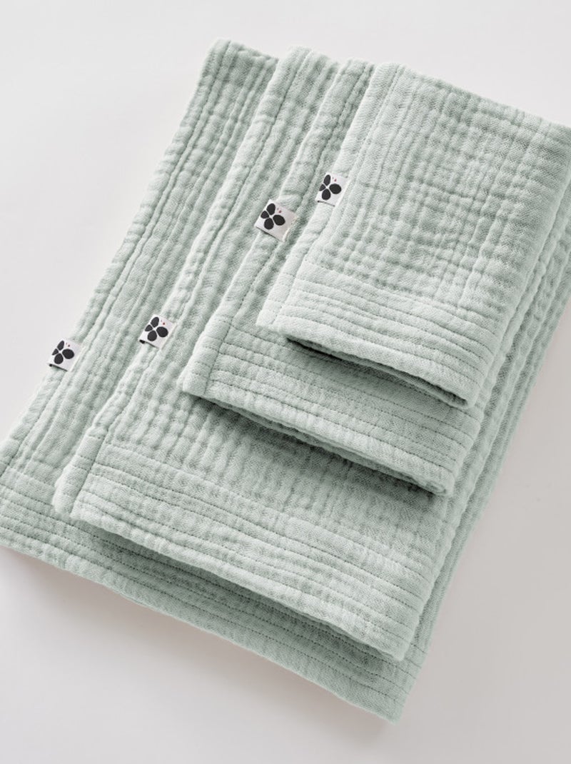 Serviette invité - L'effet papillon - Gaze De Coton Vert tilleul - Kiabi