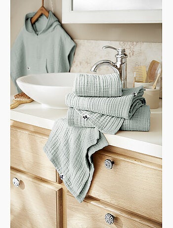 Serviette invité - quadruple gaze de coton 220 g/m² - gaïa
