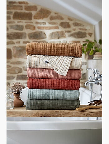 Serviette invité - quadruple gaze de coton 220 g/m² - gaïa