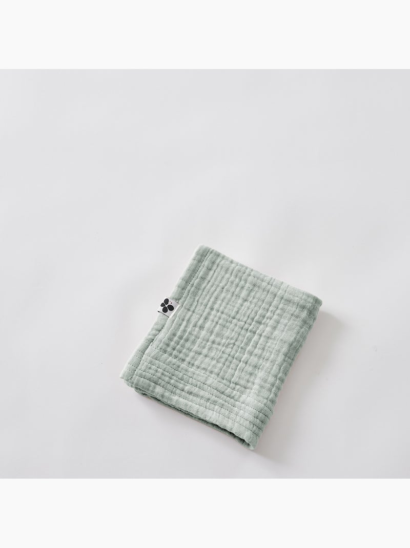 Serviette invité - quadruple gaze de coton 220 g/m² - gaïa Vert eucalyptus - Kiabi