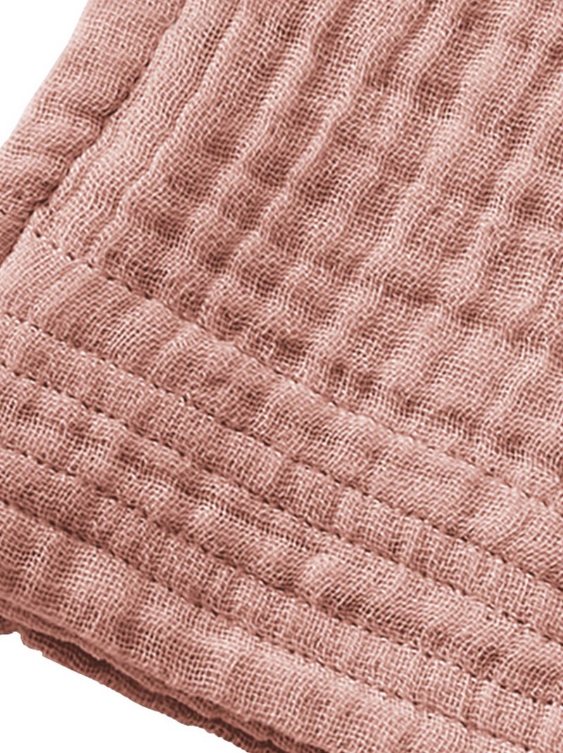 Serviette invité 30x50 cm Gaze de Coton Rose - Kiabi