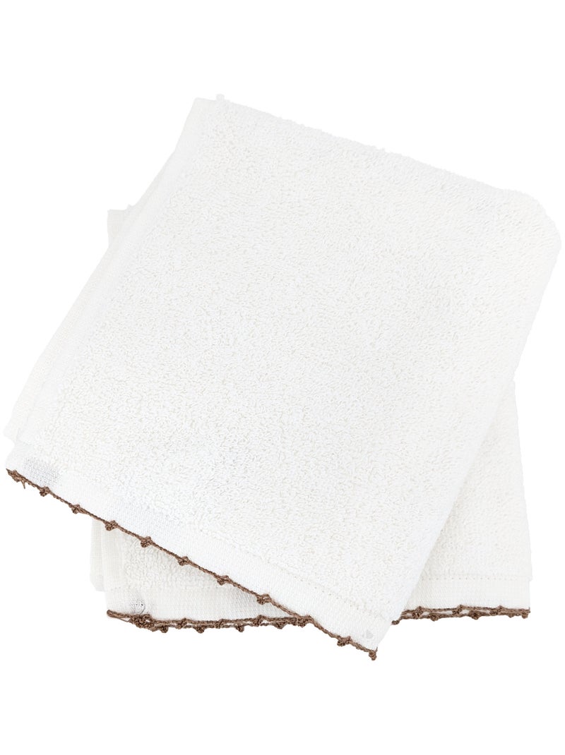 Serviette invité collection ORLA Beige - Kiabi