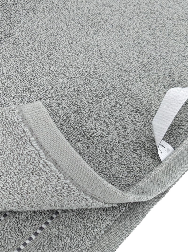 Serviette invité coton CHARM Argent - Kiabi